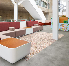 Forbo Modul'up Compact Graphic 9406UP43C coral terrazzo фото 3 | FLOORDEALER